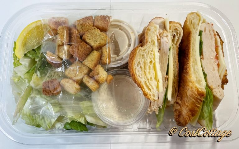 Kirkland Signature Roasted Chicken Croissant Sandwich with Caesar Salad | Costco 11444