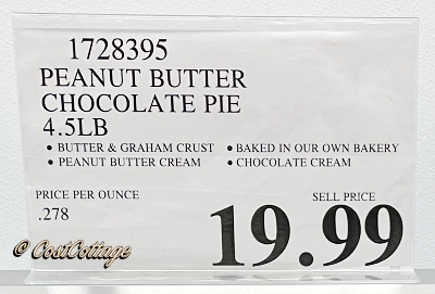 Peanut Butter Chocolate Pie | Costco Price | Item 1728395